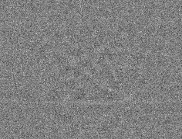 EBSD pattern collected with a 200 pA beam current and 36 ms exposure time